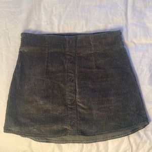 Danielle Guizio, dark Corduroy skirt (with two piece set)